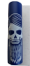 Clipper Dark blue  metal skull case with micro Clipper  lighter collectable