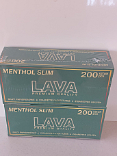Lava Ultra Slim Green Menthol 6.5mm Filter Tubes (200 count) x 200 = 400 tubes