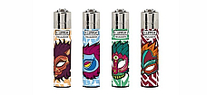 Clipper  4 x crazy look Refillable Lighters  collectable set of 4+ bonus