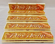 Pure Hemp Rolling Papers All Natural king Size 33 Leaves per pk X 5 Packets