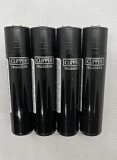 CLIPPER Genuine Refillable Gas Lighter Solid Black X 4 comes with bonus blk brio