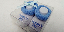 Suki- Babys First Socks- Personalised Baby Shoes/ Booties Mummys Boy
