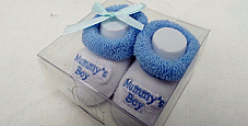 Suki Babys First Socks Personalised Baby Shoes/ Booties Mummys Boy