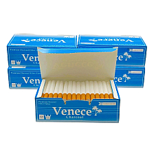 500 Venece Premium Charcoal Carbon Filter Tubes King Size Tobacco Cigarette Blue