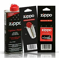 Zippo  Genuine Lighter Premium FLUID Petrol Refill 125ml+ Wick + Flints