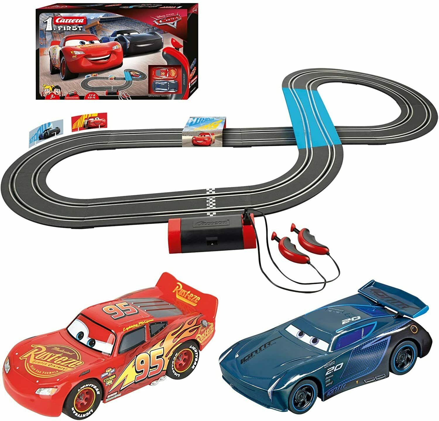 Carrera First Disney/Pixar Cars 3 - Slot Car Race Track - Includes 2 Cars:  Light